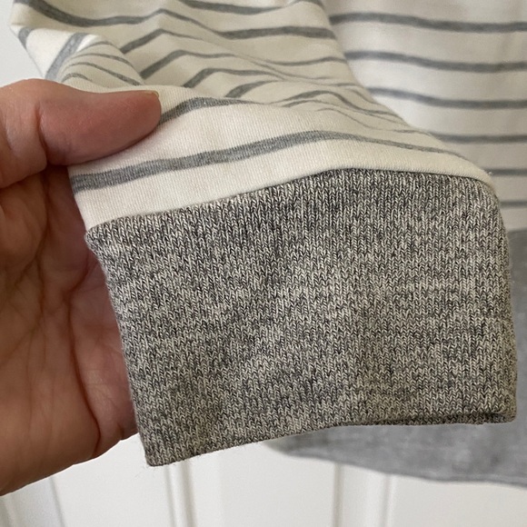 Gray and White Striped Long Sleeve Top - Picture 4 of 6